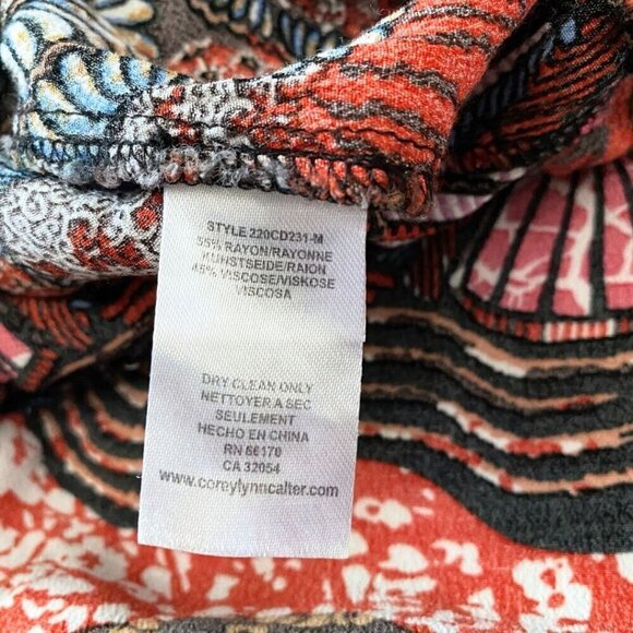 COREY LYNN CALTER COLORFUL SLEEVELESS RUFFLE STRAP TIERED MIDI DRESS - XS - Picture 10 of 10